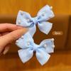 2 Blue Bow Hair Clips and Hair Accessories Suitable for Daily Use