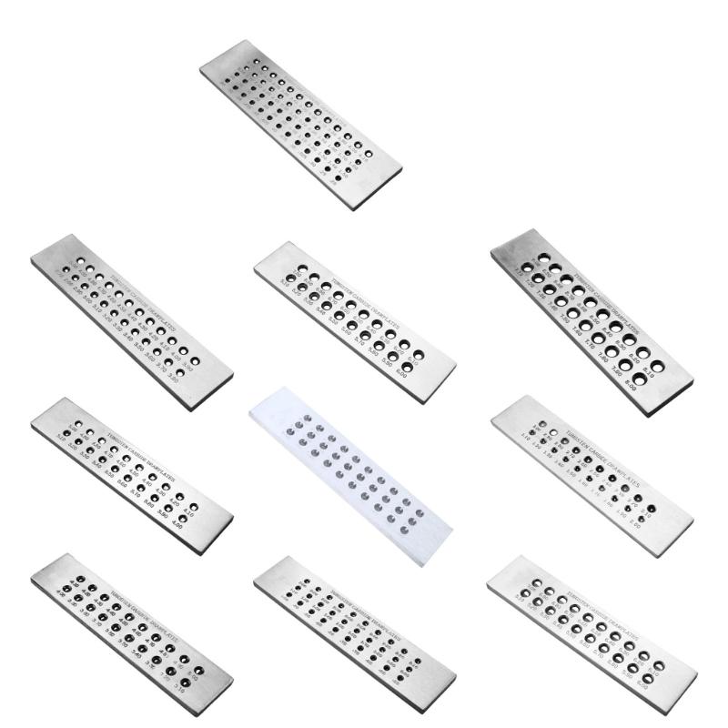 Multifuntioanl Wire Drawplate Jewelry Making Tool Steel Drawplate Wire Shaping Plate Steel Texture Present for Jewelers