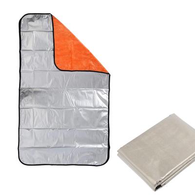 DONGFANGB Aluminum Sheet Survival Compact Aluminum Temperature Earthquake Cold Disaster Preparedness X Blanket, 4-Layer Structure, Warm, Lightweight,