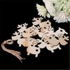 100Pcs Unfinished Wooden Elk Ornaments, Assorted Size Blank Wood Pieces Cutout for DIY Crafts