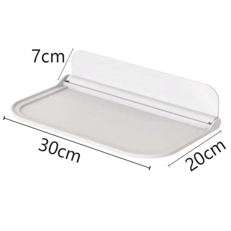 1 stuks Opvouwbaar Wandmontage Plank, Voor Badkamer, Toilet, Keuken, Nachtkastje, Geen Boren Telefoon Opslag, Wifi Router Opslag