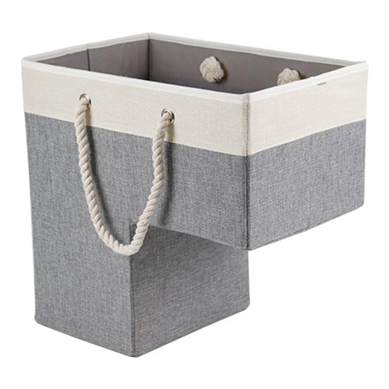 Basket Handle Large Portable Cotton Rope Foldable Stair Capacity Heavy Duty Fabric Carpeted Wooden