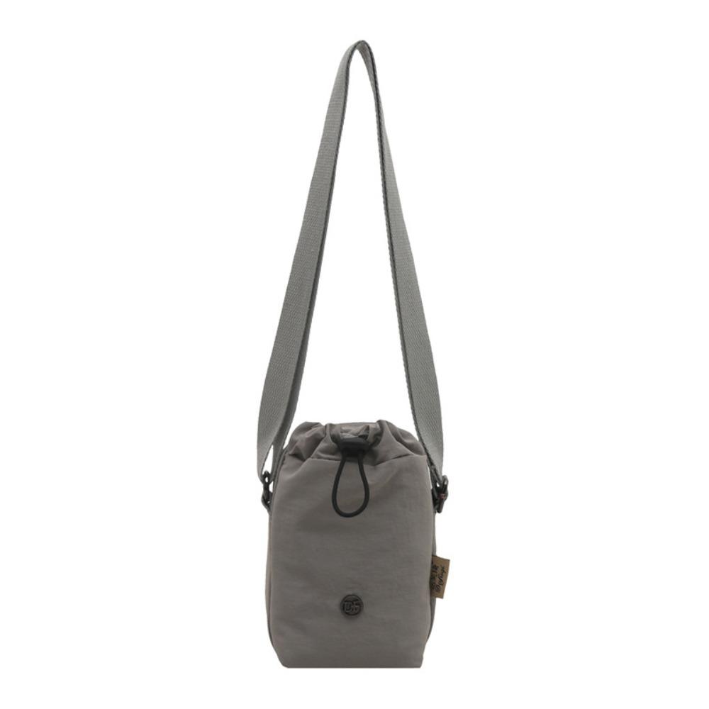 Multifunctional Drawstring Small Square Bag Zipper Water Bottle Bag Single Shoulder Bag  Girls