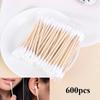 100/400/600pcs Double Head Cotton Swab Medical Wood Sticks Nose Ears Clean Applicator Beauty Cottontattooclean,Tattooaccessories