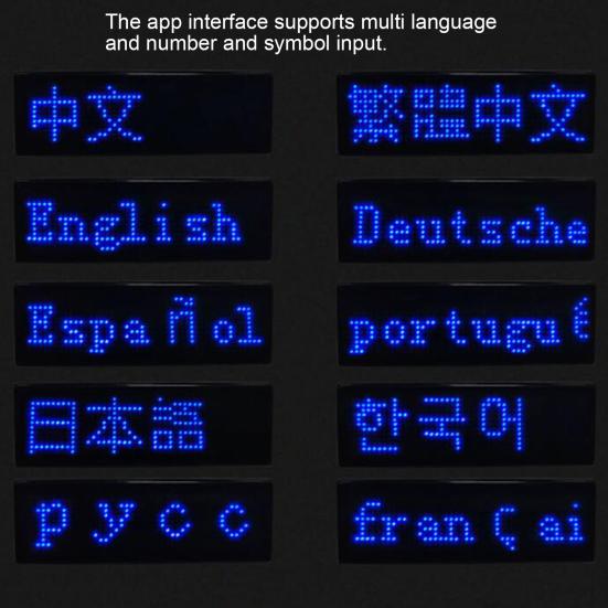 Abzeichen-Beleuchtung, Mini-Farben, Beleuchtung, leicht, unterstützt APP, mehrere Sprachen, zart, völlig neue Bluetooth-kompatible LED