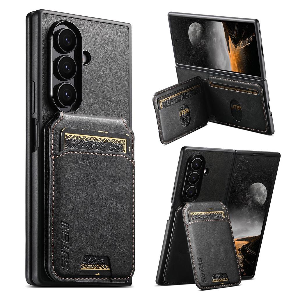 SUTENI Leather Card Slot Stand Case for Samsung Z Fold 7/6/5