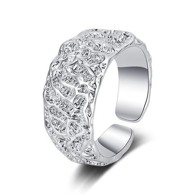 Personality Irregular Bump Wide Skin Texture Ring Ring Ins Women's Silver Ring Jewelry 2026