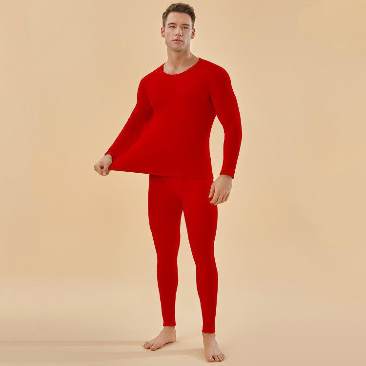 

Парный комплект термобелья Benmingnian ярко-красного цвета на осень Men s XXL (wrapped collar) красный