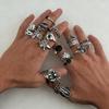 Men's Punk Skull Ring - Retro Stackable Hip Hop Style Fashion Accessory