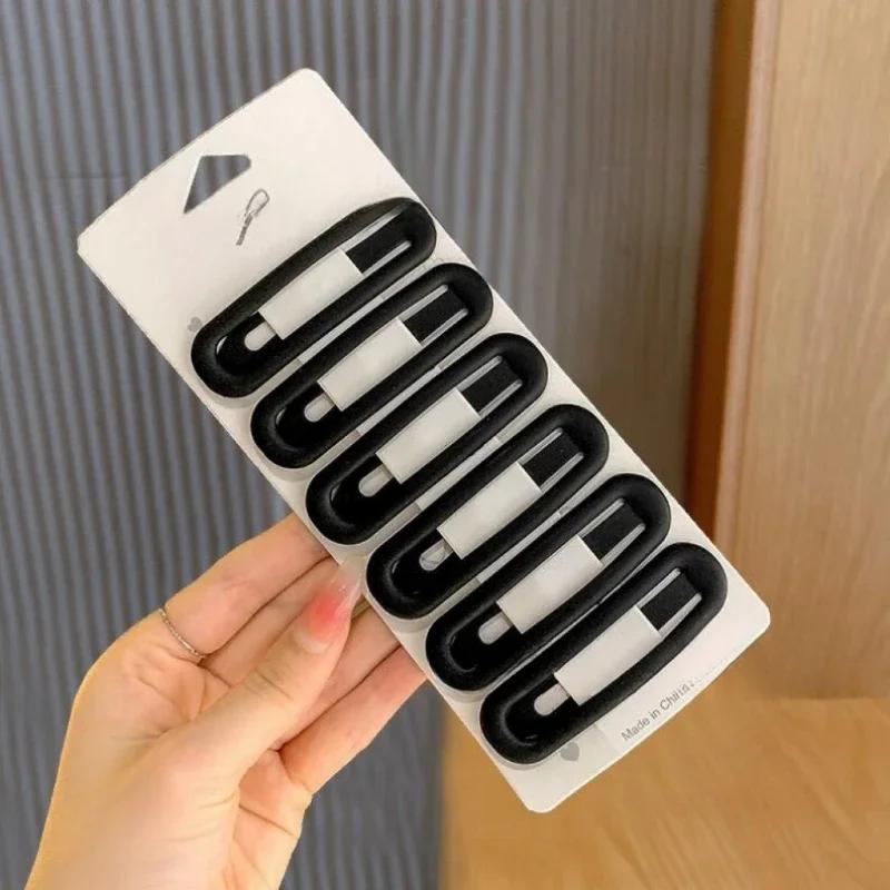 6pc Fashion Practical Versatile Morandi Color BB Hairpin Hair Side Clips for Girls Women Kids Childs Ladies Hair Accessories