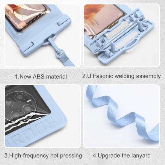 Waterproof Phone Pouch with Lanyard Touchscreen Clear Floating Cell Phone Dry Bag Case Protector Beach Kayak Cruise Travel Essentials