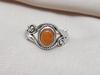 Carnelian Sterling Silver Ring: Handmade Boho Gemstone Jewelry