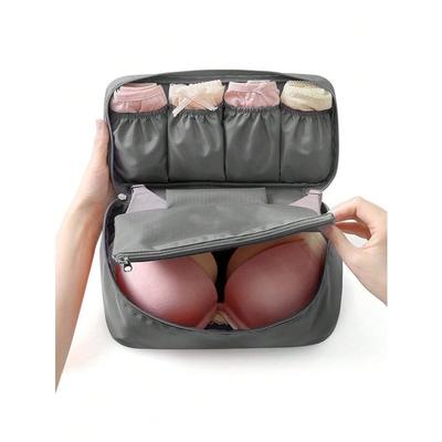 Portable Toiletry Travel Bag, Divided Storage Bag For Underwear, Convenient And Practical