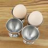 4Pcs Stainless Steel Egg Cups Egg Holders Egg Tray Kitchen Gadgets Tools for Hard Boiled Eggs, Silver