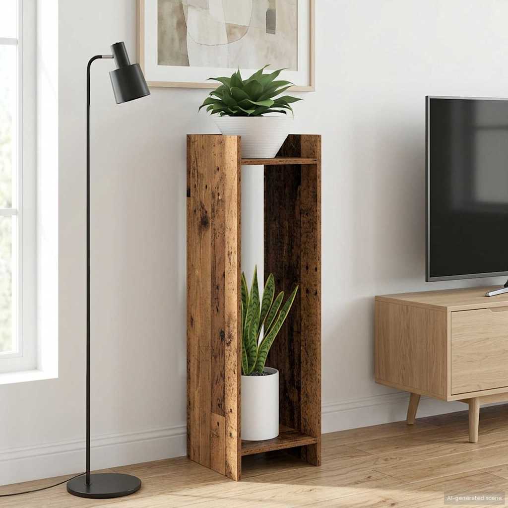 Plant Stand Reclaimed Wood 30 x 30 x 100 cm Wood Based Material