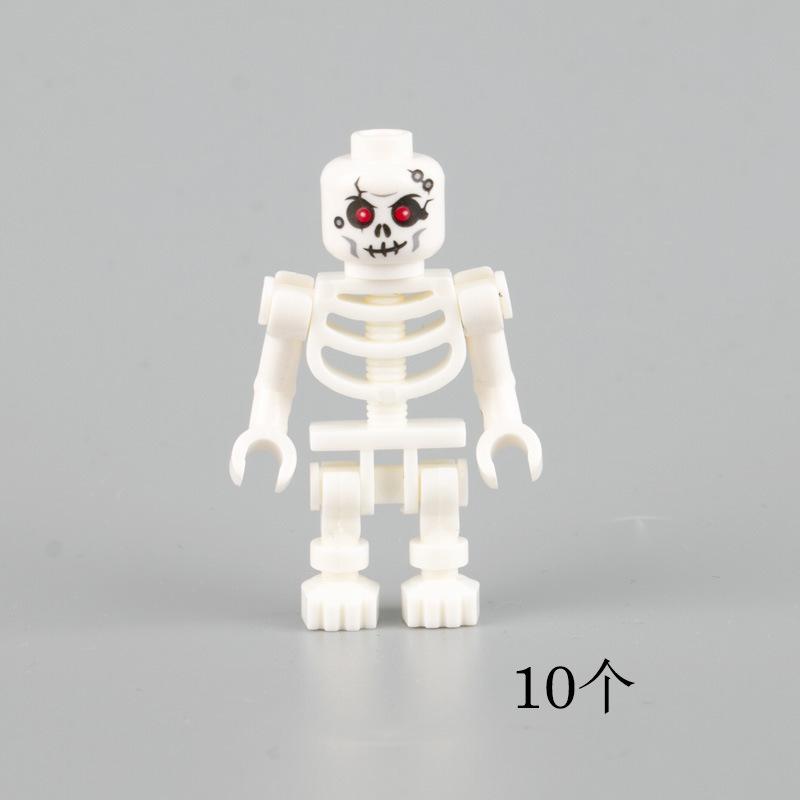 Halloween Skeleton Soldiers Ghost Zombies Small Particle Building Blocks Children'S Mosaic Toy Bags Exit