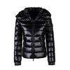 Small Waist Glossy Down Jacket Women's Waist Goose Down Hooded