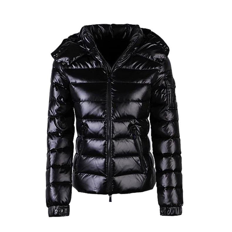 Small Waist Glossy Down Jacket Women's Waist Goose Down Hooded