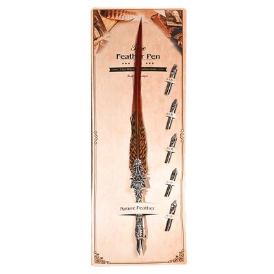 Klasik Vintage Tüy Dolma Kalem Kaligrafi Tüyü Daldırma Kalem Ev Dekoru Hediye(02 #)