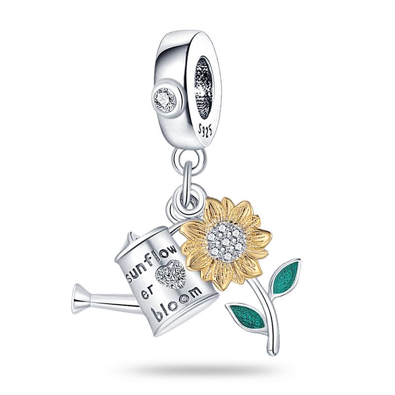 Fashion Spring Series Charms Beads 100% Copper Flower Birds Butterfly Pendent Fit Original Qikaola Bracelet Jewelry