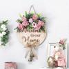 Welcome Sign for Front Door Decor for Hanging Farmhouse Porch, Outdoor Wall, Door Signs for Home, for Spring Summer Fall All Seasons All Holiday