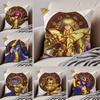 Animation 12 Gold S-Saint S-Seiya Pillow Case Anti-dustmite Pillowcase Invisible Zipper Silky Short Plush Sofa Cushion Cover