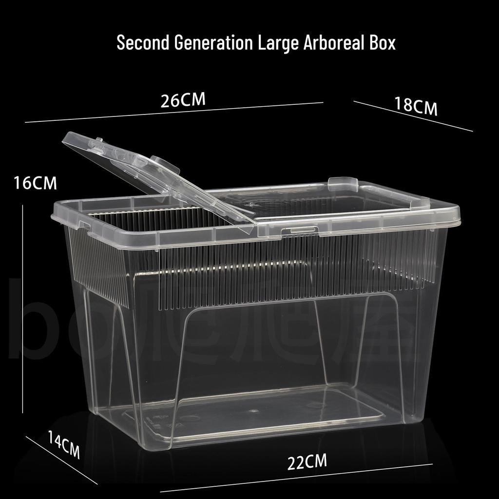2nd Gen Reptile Breeding Box for Spiders, Frogs, Snails, Silkworms, Geckos, Snakes, and Turtles