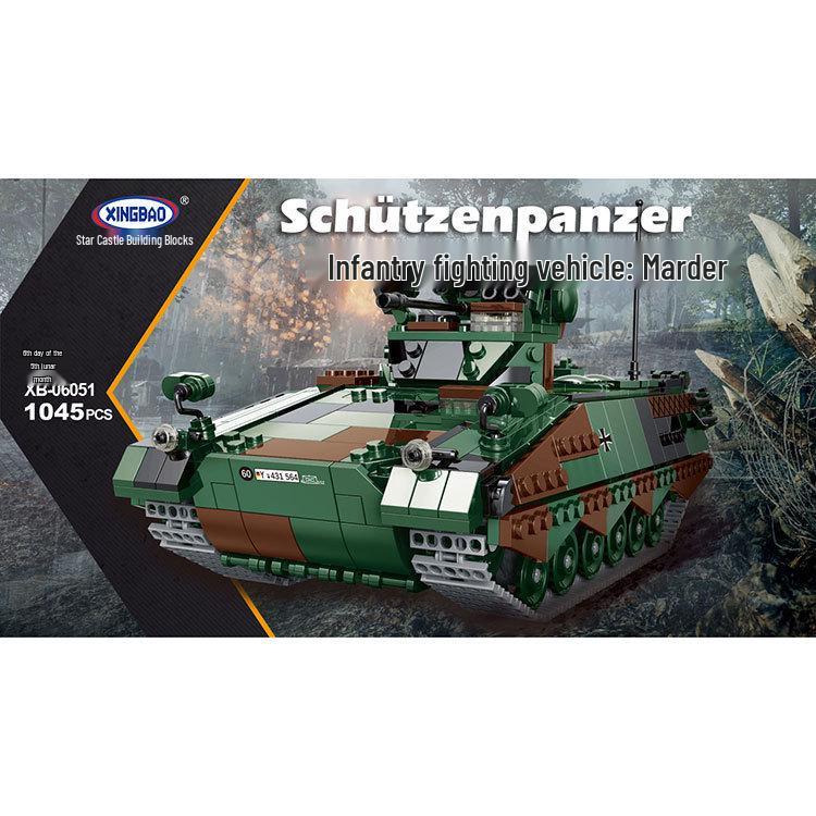 Star Castle Camouflage Tank Armored Vehicle Building Blocks Educational Toy