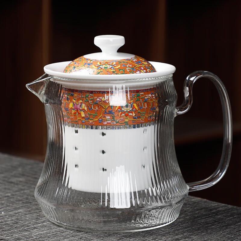 Ручная роспись эмалированный чайник для заваривания чая Chaxun