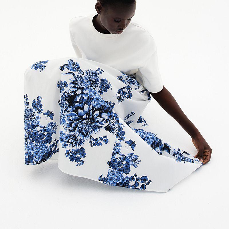 Summer New Product Women's Clothes Shoelace Design Cotton Poplin Loose Version Mid Length Long Length Skirt 1267431