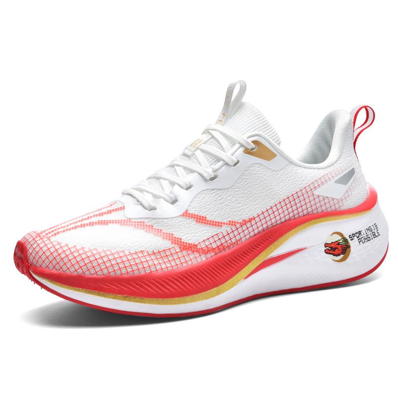 007 Breathable Mesh Running Shoes with Carbon Plate & Shock Absorption for Spring/Summer - Low-Top Casual Sports Shoes for Couples