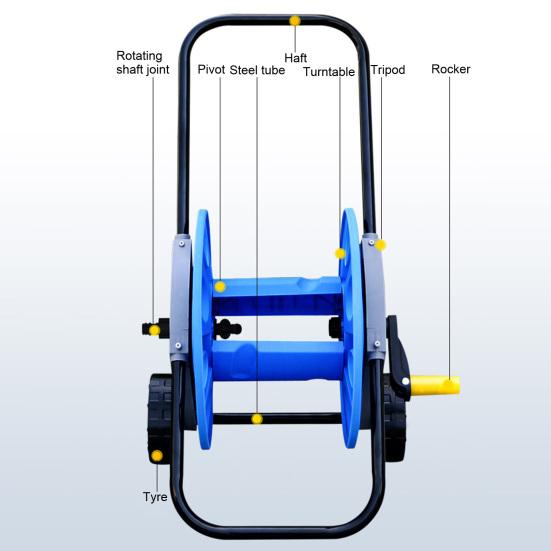 Gartenschlauchwagen mit Rädern, robust, tragbar, für den Außenbereich, Hof, Terrasse