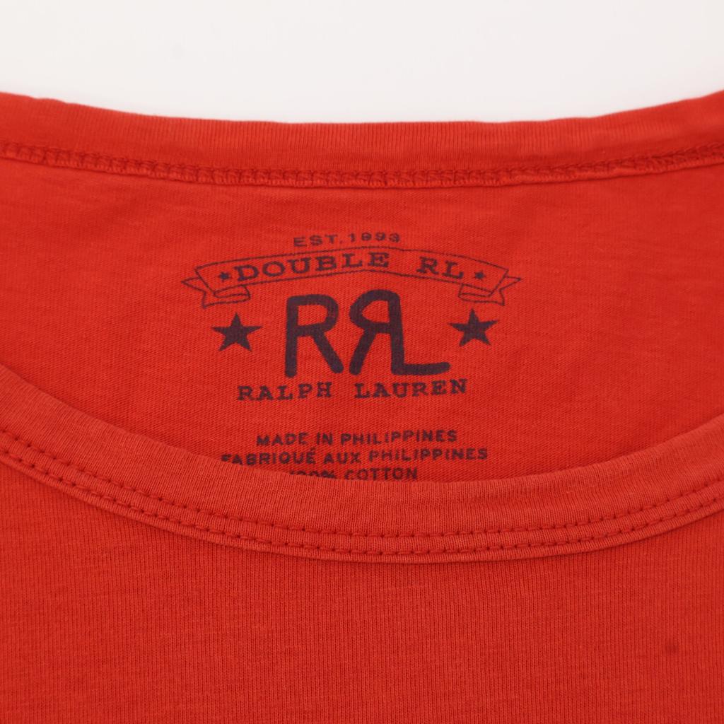 RRL Red Logo Cotton Short Sleeve T-Shirt tops M RedUsed