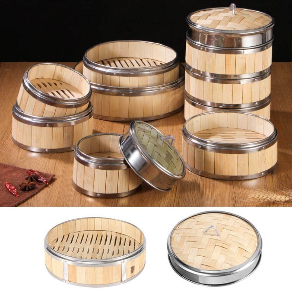 Stainless Steel Bamboo basket Bamboo Snack Basket New Chinese Food Tools