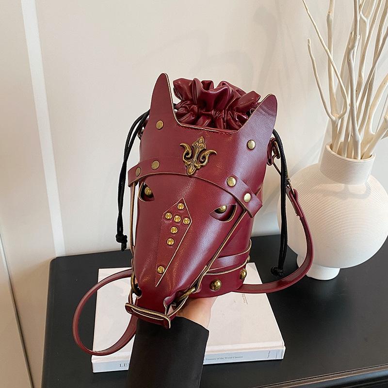 

Unique Cool Women s Bag Medieval Style Bag Single Shoulder Bag Persality Quirky Horse Head Trendy Crossbody Bags Gifts винный