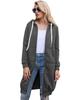 2024 Herbst/Winter Damen einfarbiger Plus-Samt lockerer mittellanger Mantel