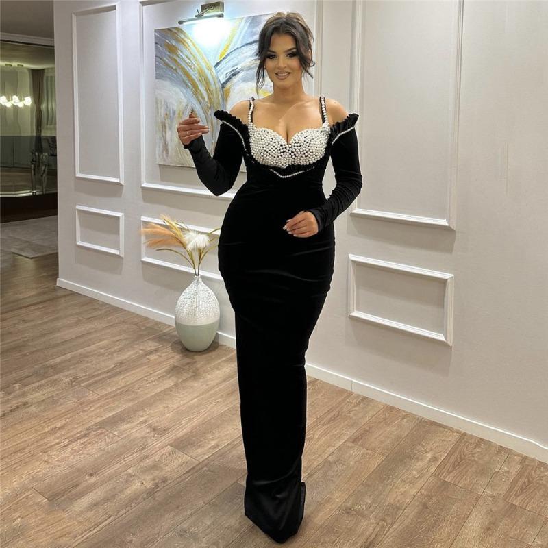 New bandage dress long sleeve v neck off-the-shoulder slip maxi dress slit dress party