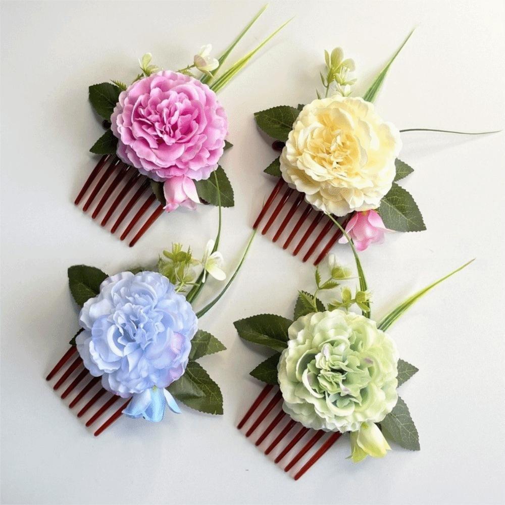 Side Clip Flower Hair Comb Bohemian Wedding Bride Accessories Water Splashing Festival