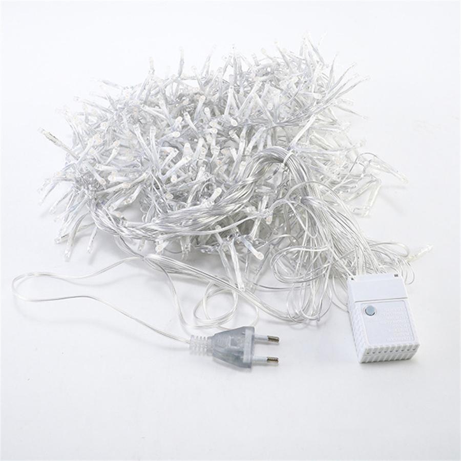 3X1M Christmas Icicle Light Outdoor Curtain Icicle Light 600 LED Cluster Firecrackers String Lights Garland for Tree Decor