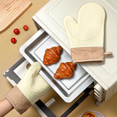 1 pz/2 pezzi guanti in silicone spessi isolamento da forno resistenti al calore guanti antiscottatura design trapuntato antiscottatura