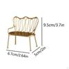 Dollhouse Double Miniature Chair ,Iron Art Children Furniture Doll House Furniture,