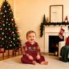 Familien-Weihnachtsdruck-Pyjamaset, Langarm und Lange Hose, Loungewear für die Feiertage