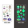 1pc Luminous Tattoo Ghost Taty Fake Tattoo Glowing In Dark Waterproof Temporary Tattoo Stickers Halloween Party for Kids