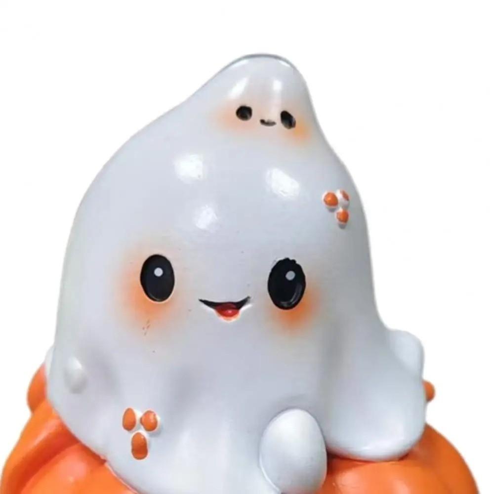 Spooky Pumpkin Halloween Ghost Statue Creative Holding Pumpkin Ghost  Halloween