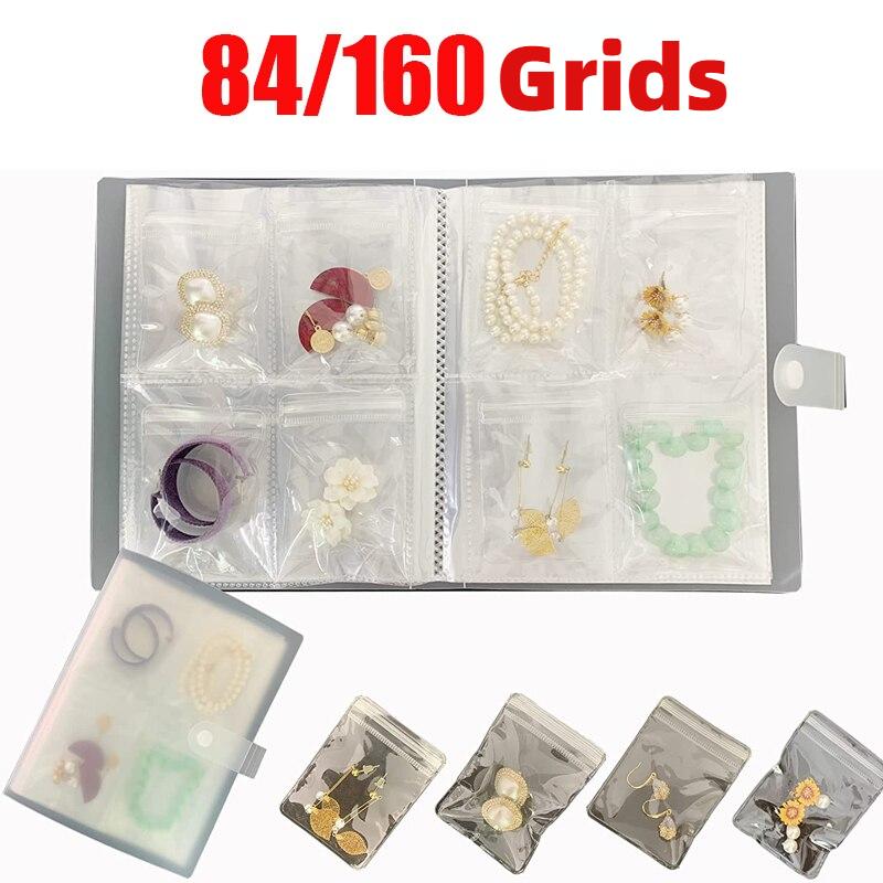 

160/84 сетки, прозрачный органайзер для ювелирных изделий, сережек, книга, ПВХ, альбом для монет, коллекция книг, подарки, чехол, прозрачная книга для демонстрации ювелирных изделий
