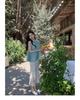 2025 Elegant Miyake Sleeveless Top & Pleated Tassel Midi Skirt Set for Women