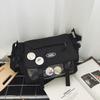 Schoolbag messenger bag women's 1011 new fashion tooling large-capacity messenger bag men's casual versatile student class shoulder bag