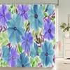JY01Beautiful Flowers Shower Curtain Bathroom Waterproof Shower Curtain Leaves Plant Printing Curtains for Bath Shower With Ho@1