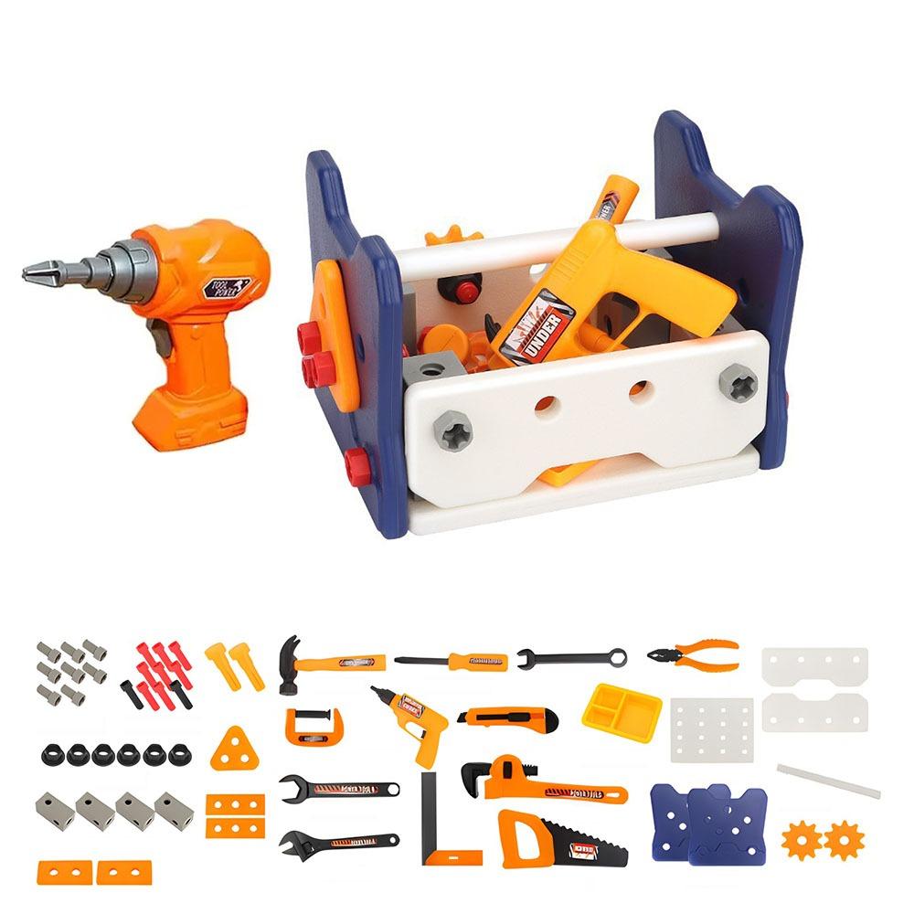 40/56/58Pcs with Screwdrivers Pretend Tools Kit Play Screw Repair Toolbox  for Boys Girls