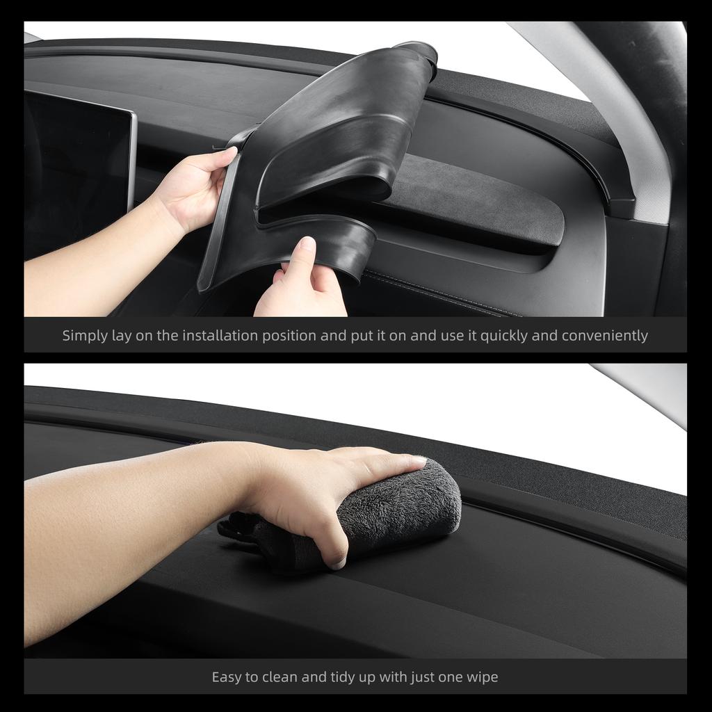 LUCKEASY Left Drive for Tesla Model Y Juniper/Model YL 2025 2026 Car Dashmat Dashboard Cover Dash Mat Light-Proof Pad Protect